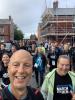 Kevin Webber demonstrating for Prostate Cancer UK